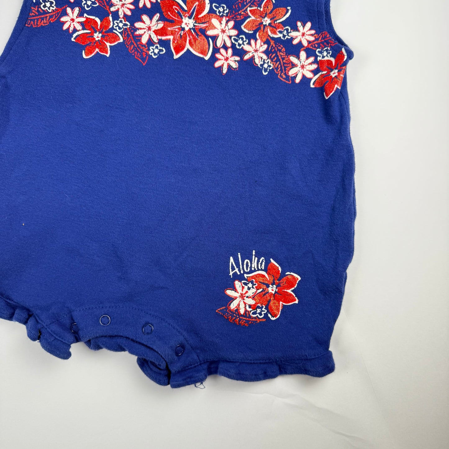 Vintage Hawaii Flower Romper - 18 Months