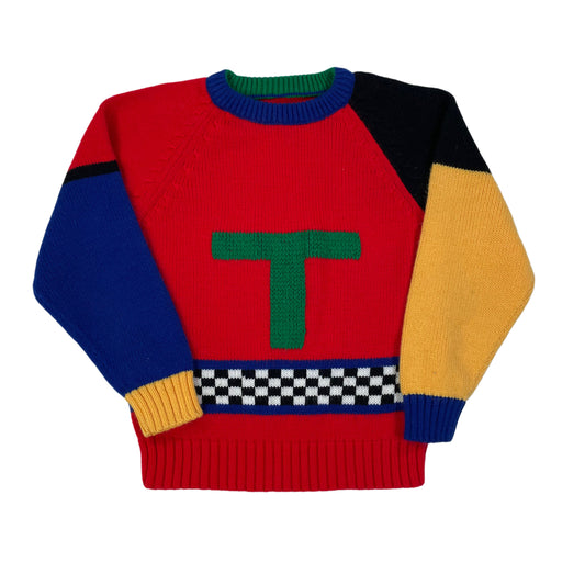 Vintage Color Block "T" Sweatshirt - 4/5T