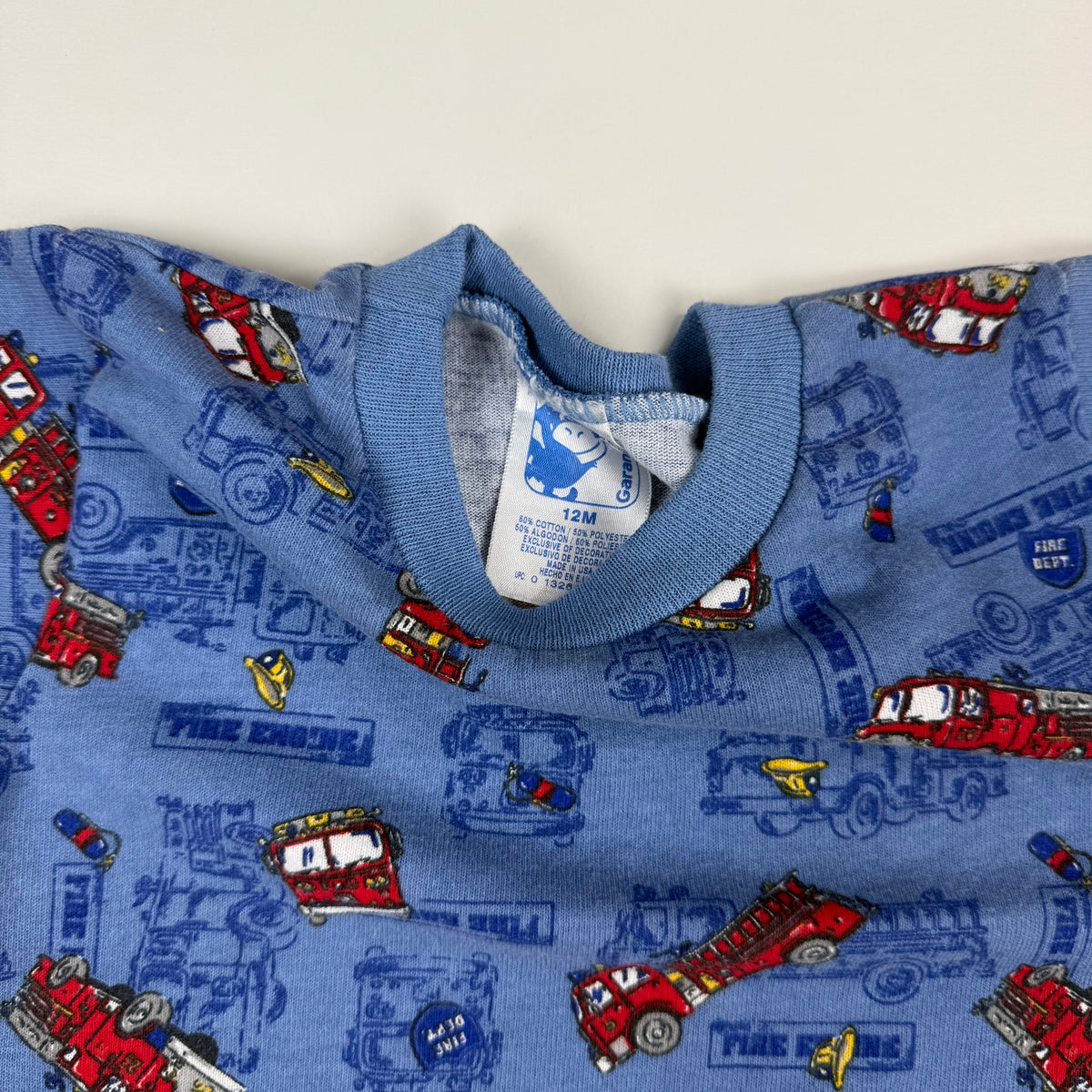 Vintage Fire Truck AOP T-Shirt - 12 Months
