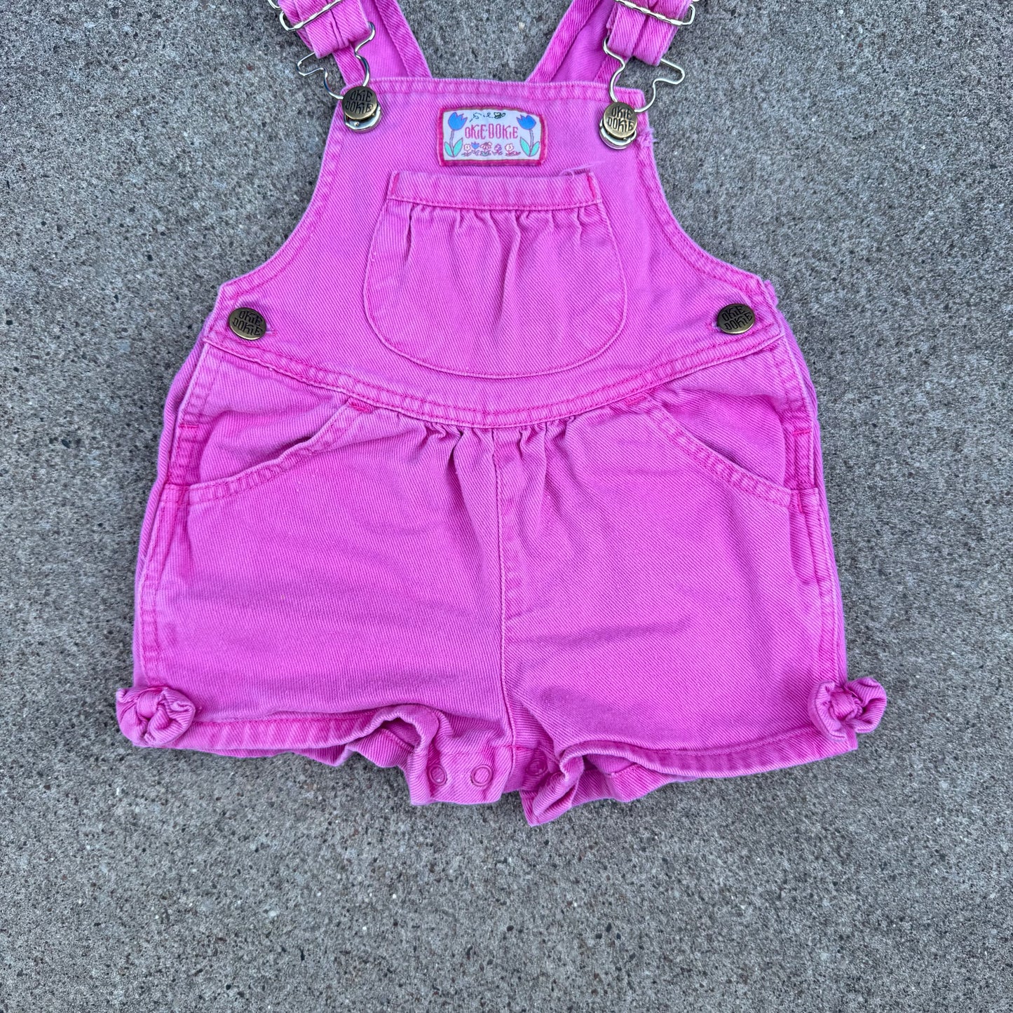 Vintage Okie-Dokie Pink Bubble Shortall Romper - 2T