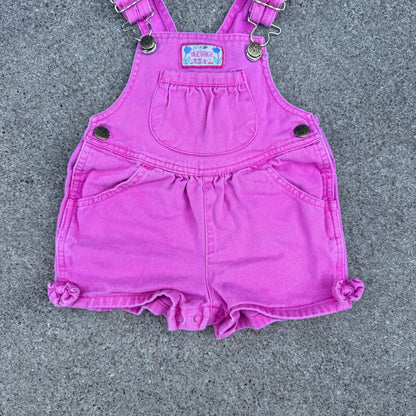 Vintage Okie-Dokie Pink Bubble Shortall Romper - 2T