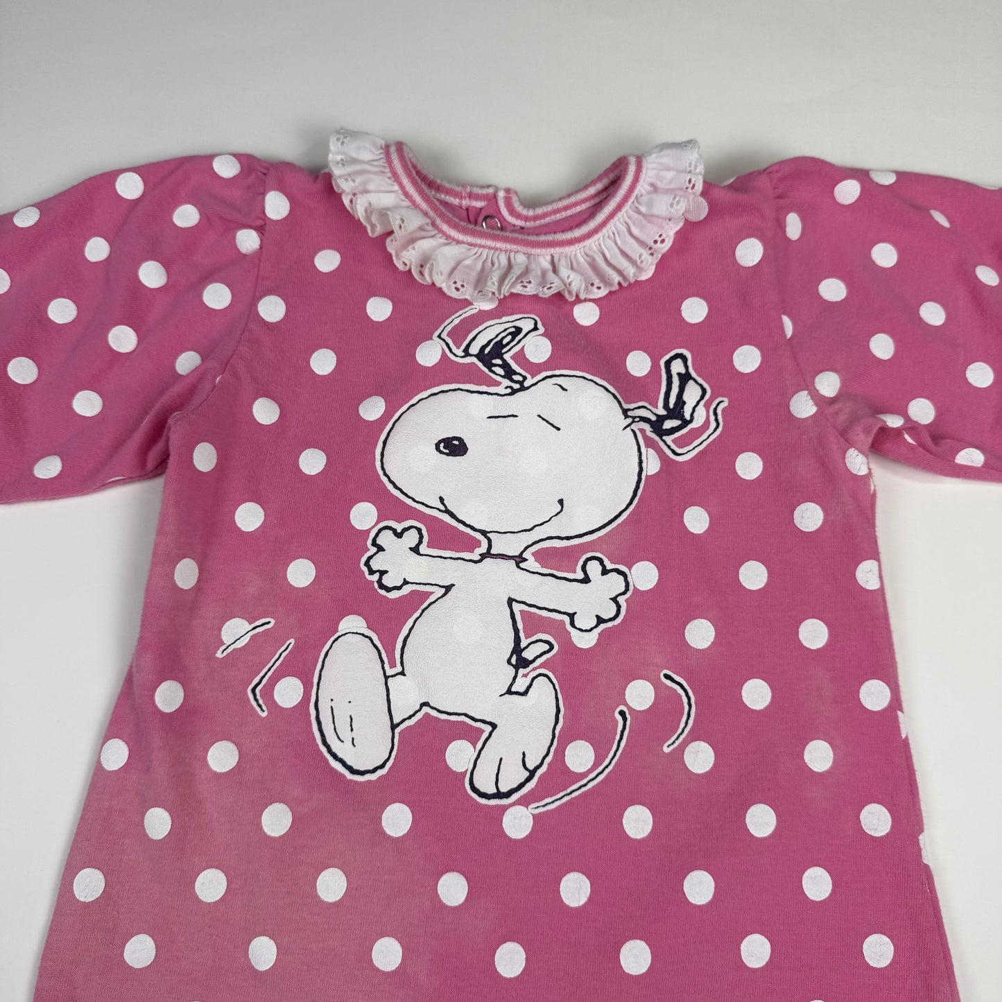 Vintage 1990's Snoopy Polka Dot Romper - 18 Months