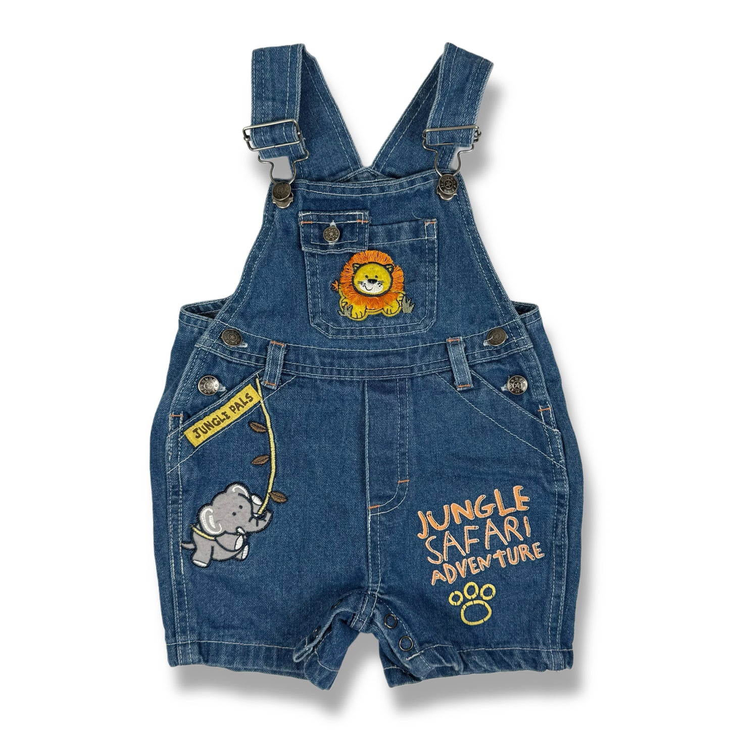Vintage Y2K Jungle Safari Adventure Shortalls - 12 Months