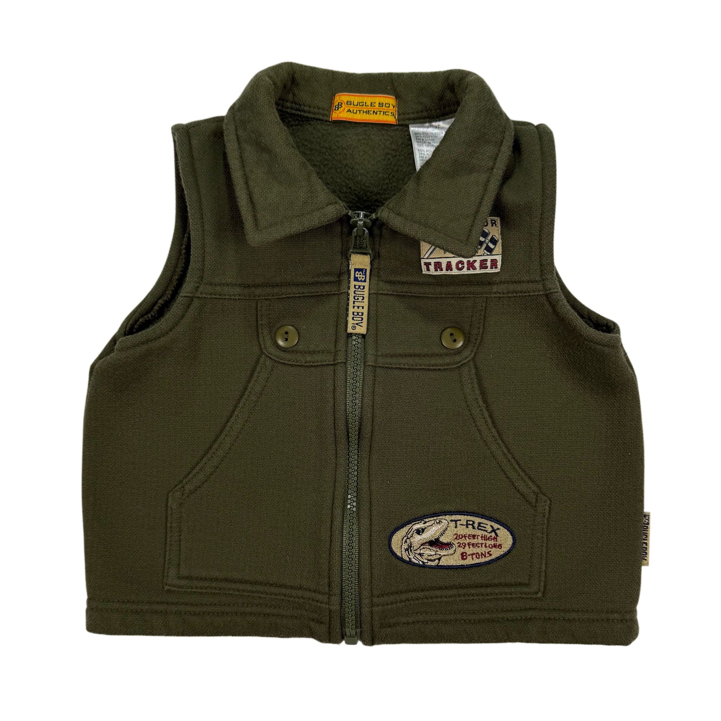 Y2K Bugle Boy Adventure Sweatshirt Vest - 3T
