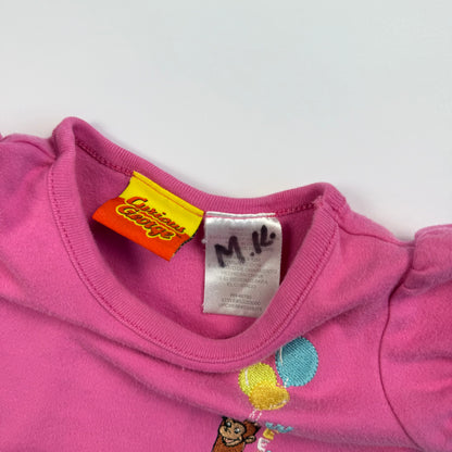 Vintage Y2K Curious George Balloon Embroidered Onesie - 12 Months