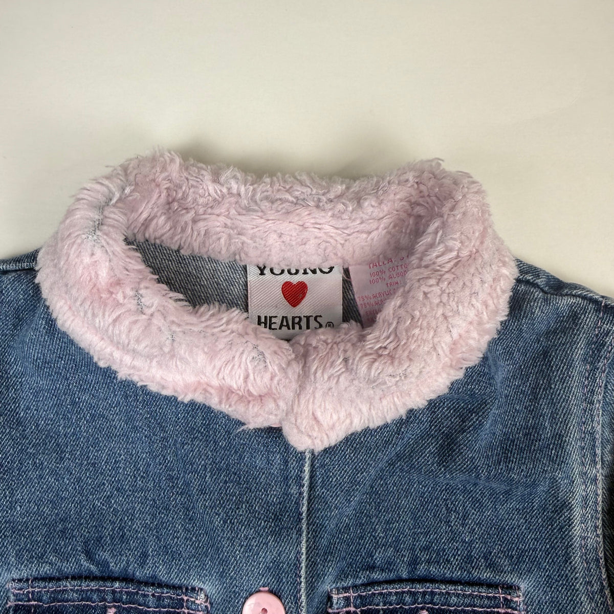Y2K Young Hearts Denim Jacket - 3T