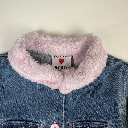 Y2K Young Hearts Denim Jacket - 3T