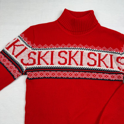 Vintage 1980's Ski Knit Sweater - Youth 6/8