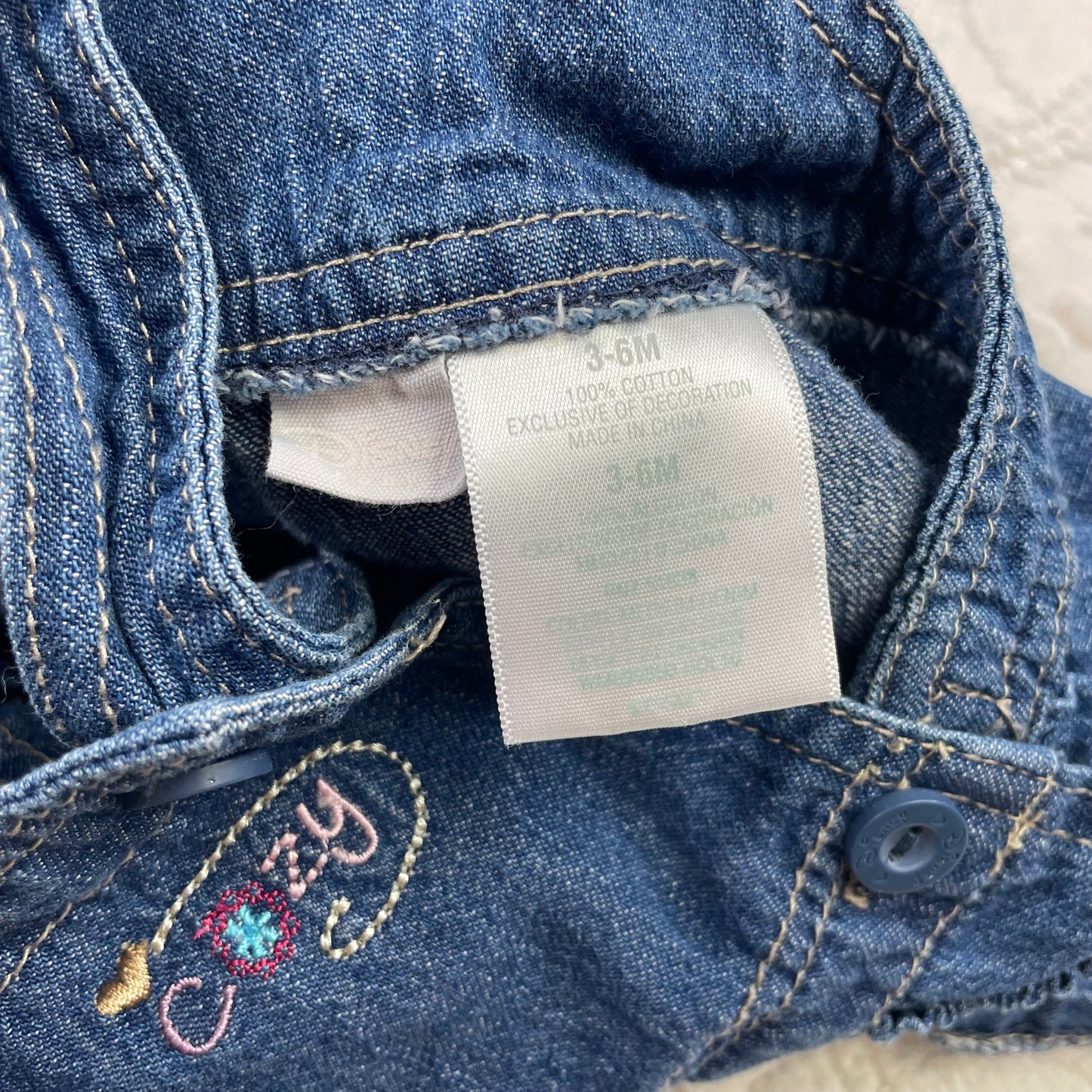 2000's Marie Denim Dress - 3/6 Months