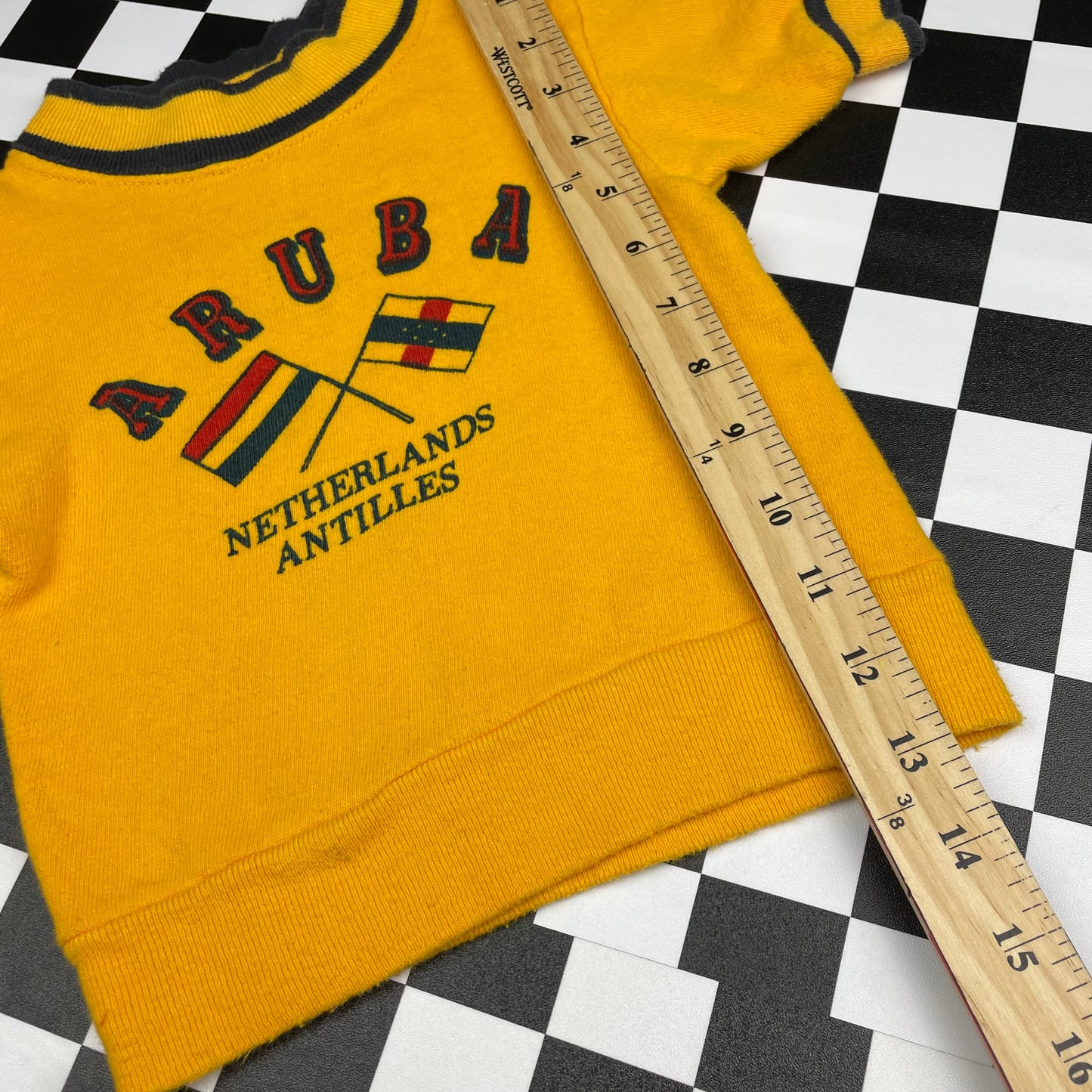 Vintage 1960's Aruba Netherlands Short Sleeved Sweatshirt - 2T