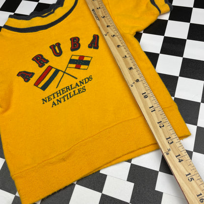 Vintage 1960's Aruba Netherlands Short Sleeved Sweatshirt - 2T