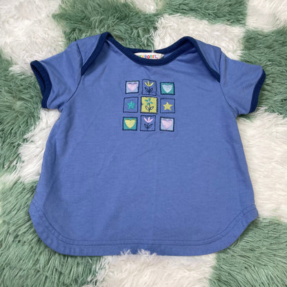 Vintage Gymboree Light Blue Flower Heart Shirt - Small