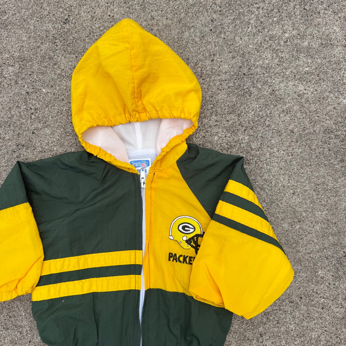 Vintage 1990's Green Bay Packers Windbreaker Jacket - 12 Months