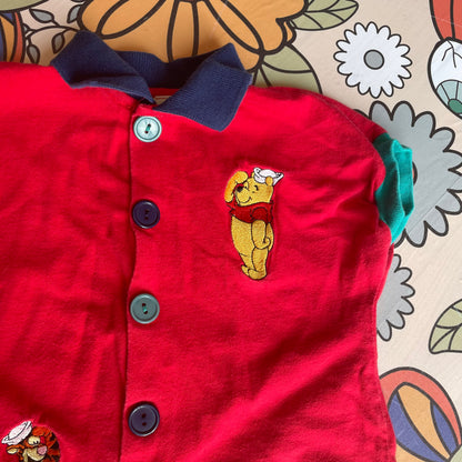 Vintage Winnie the Pooh Color Block Sailor Romper - 12 Months