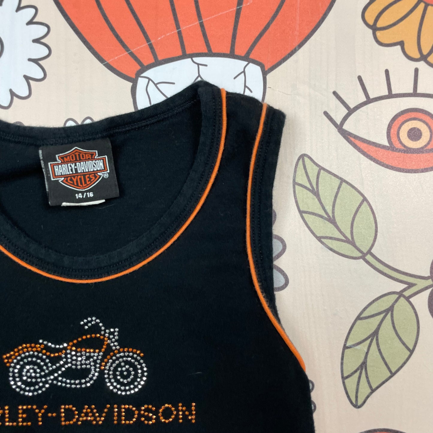 Y2K Harley Davidson Tank Top - Youth Large