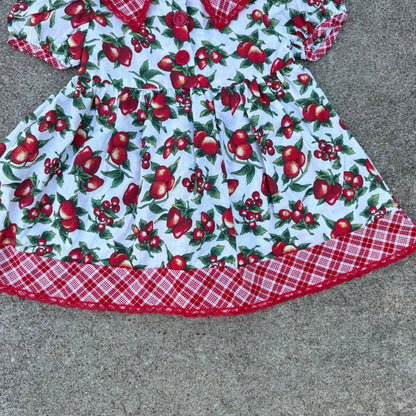 Vintage Cherry Collared Dress - 3T