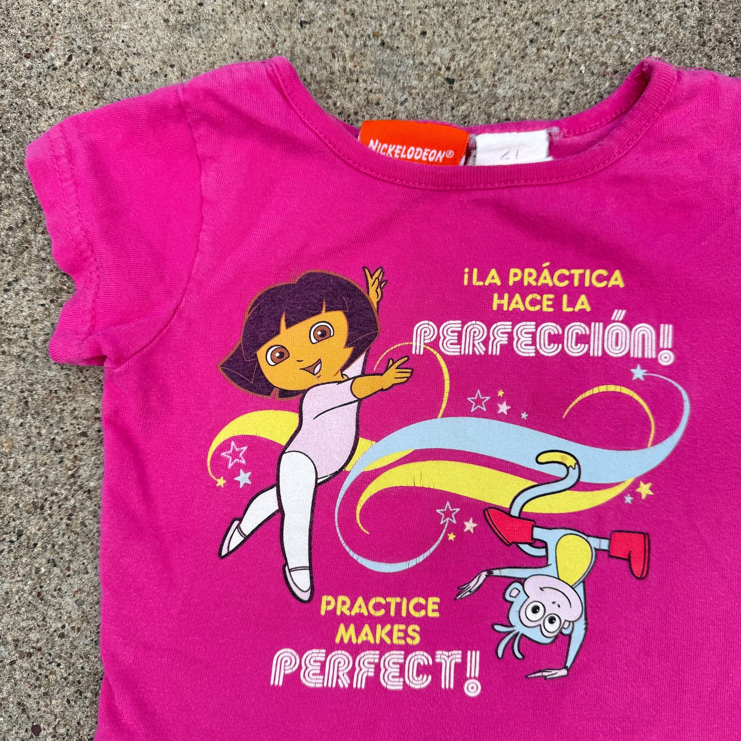 Y2K 2007 Dora and Boots Dancing T-Shirt - 2T