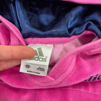 Y2K Adidas Velour Hoodie - 24 Months