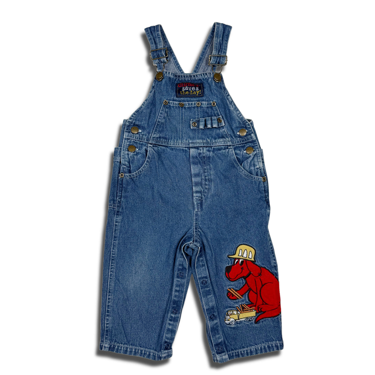 Vintage Y2K Clifford the Big Red Dog Overalls - 18 Months