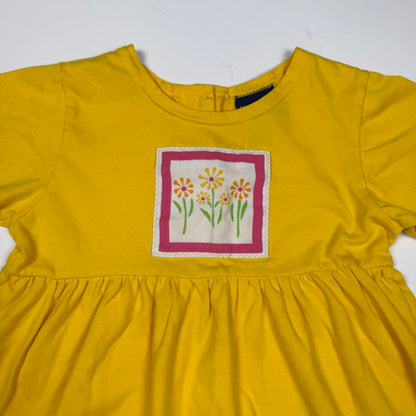 Vintage Honors Yellow Flower Dress - 4T