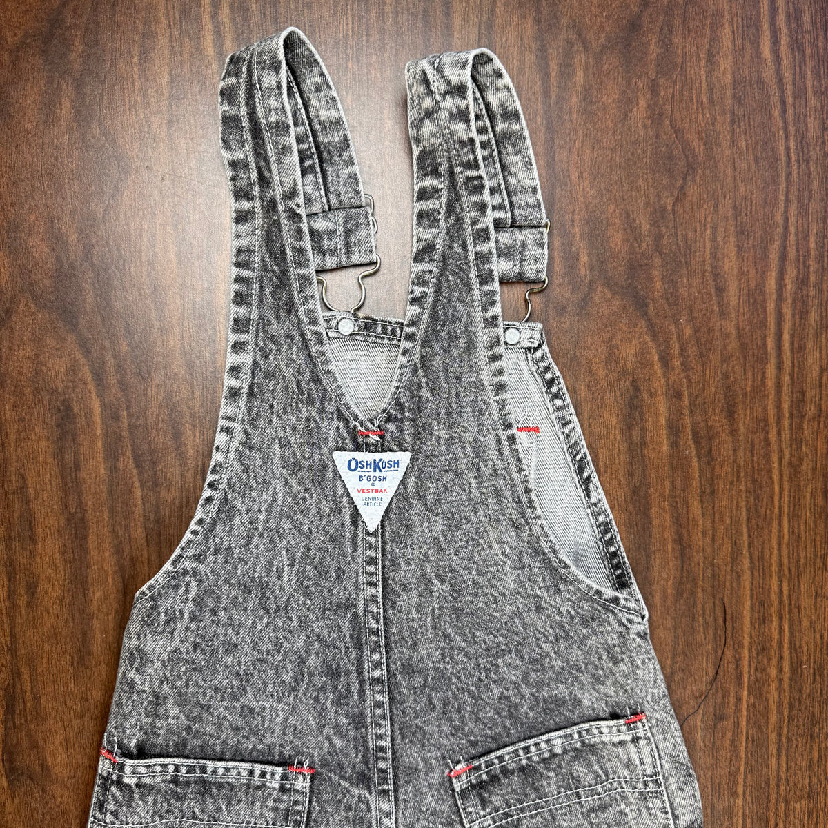 Vintage Oshkosh B'Gosh Stone Washed Denim Overalls - 4/5T