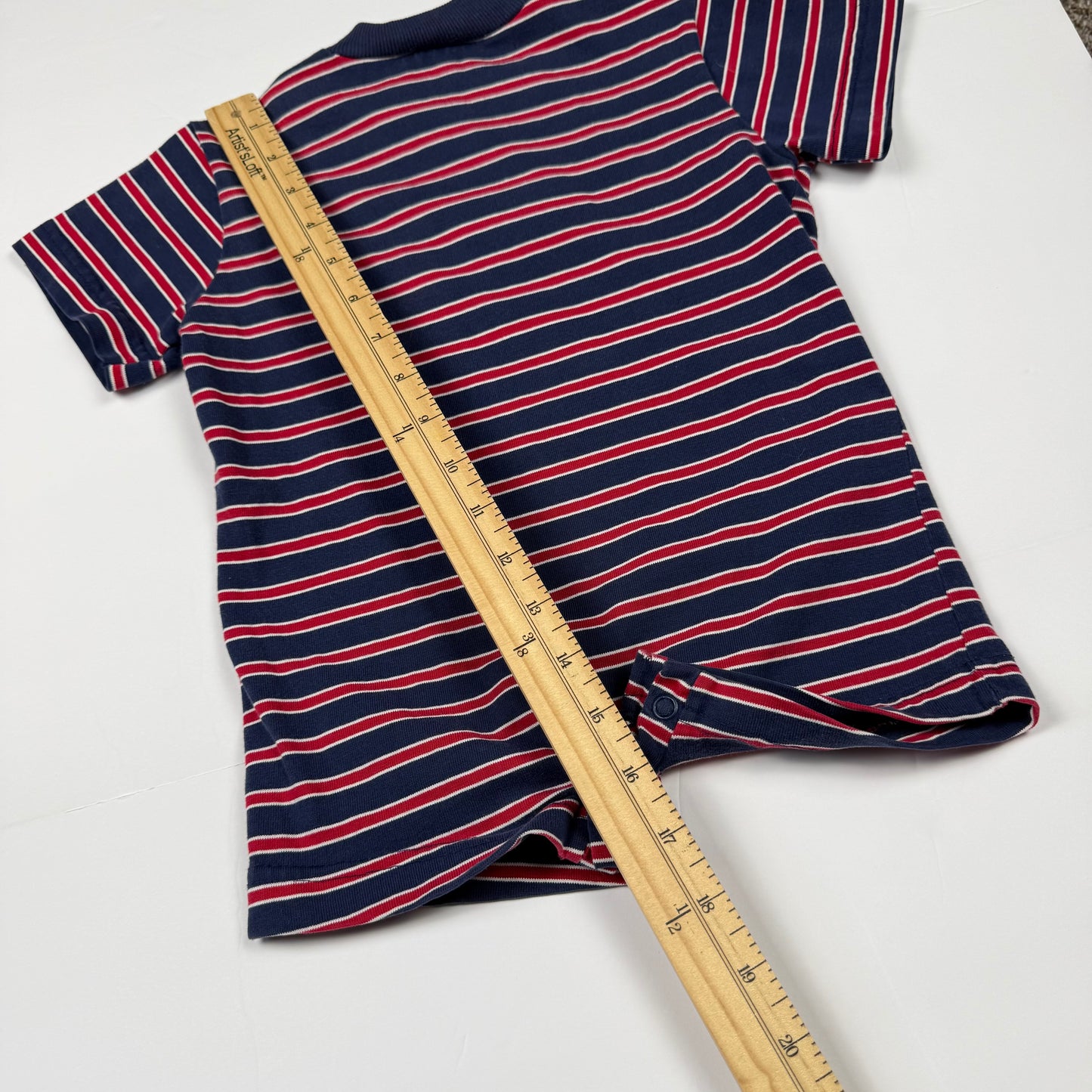 Vintage Y2K Striped Bear Car Romper - 24 Months