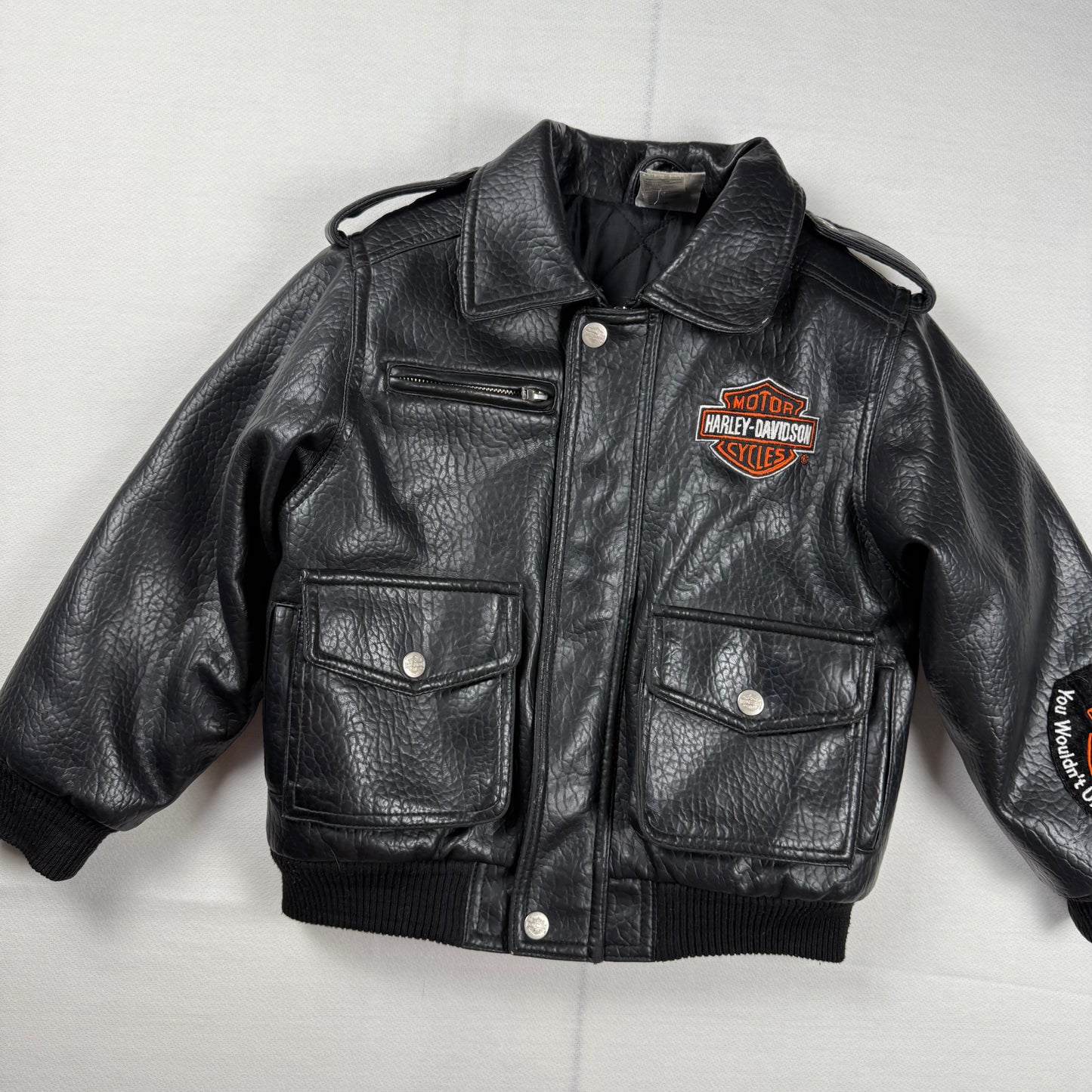 Vintage Y2K Harley Davidson Jacket - 4/5T