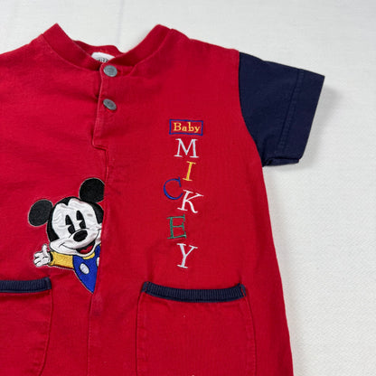 Vintage Mickey Mouse T-Shirt Romper - 12 Months
