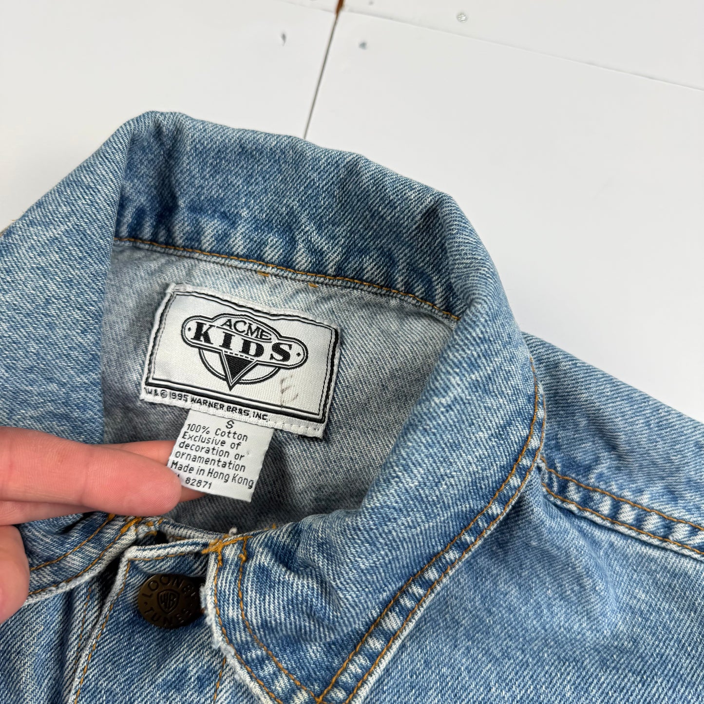 Vintage 1995 Looney Tunes Denim Jacket - Size 4/5T