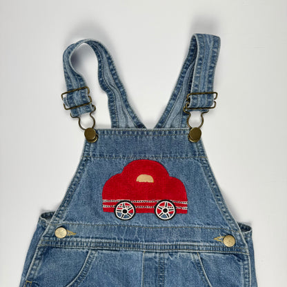 Vintage BonBon Race Car Denim Shortalls - 2T