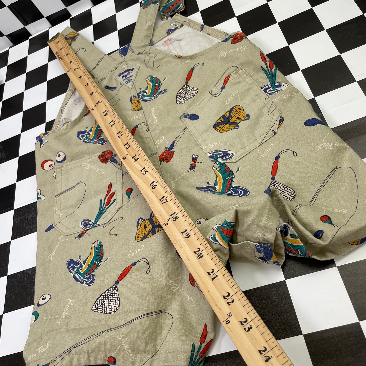 Vintage Oshkosh B'Gosh Fishing Shortalls - 4T