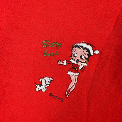 Vintage 1990's Betty Boop Embroidered Christmas Crewneck Sweatshirt - 5T