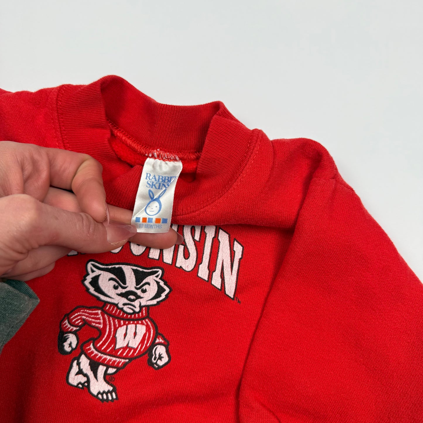 Vintage 1990's Wisconsin Badgers Crewneck Sweatshirt - 12 Months