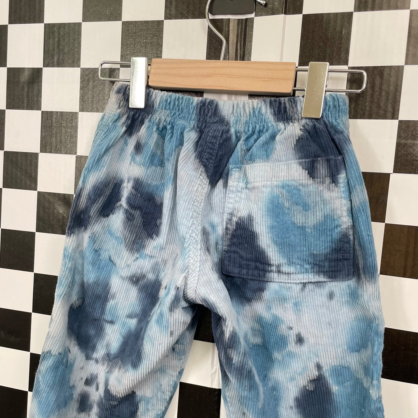 Vintage 1990's Charlie Rocket Blue Tie Dye Corduroy Pants - 18 Months