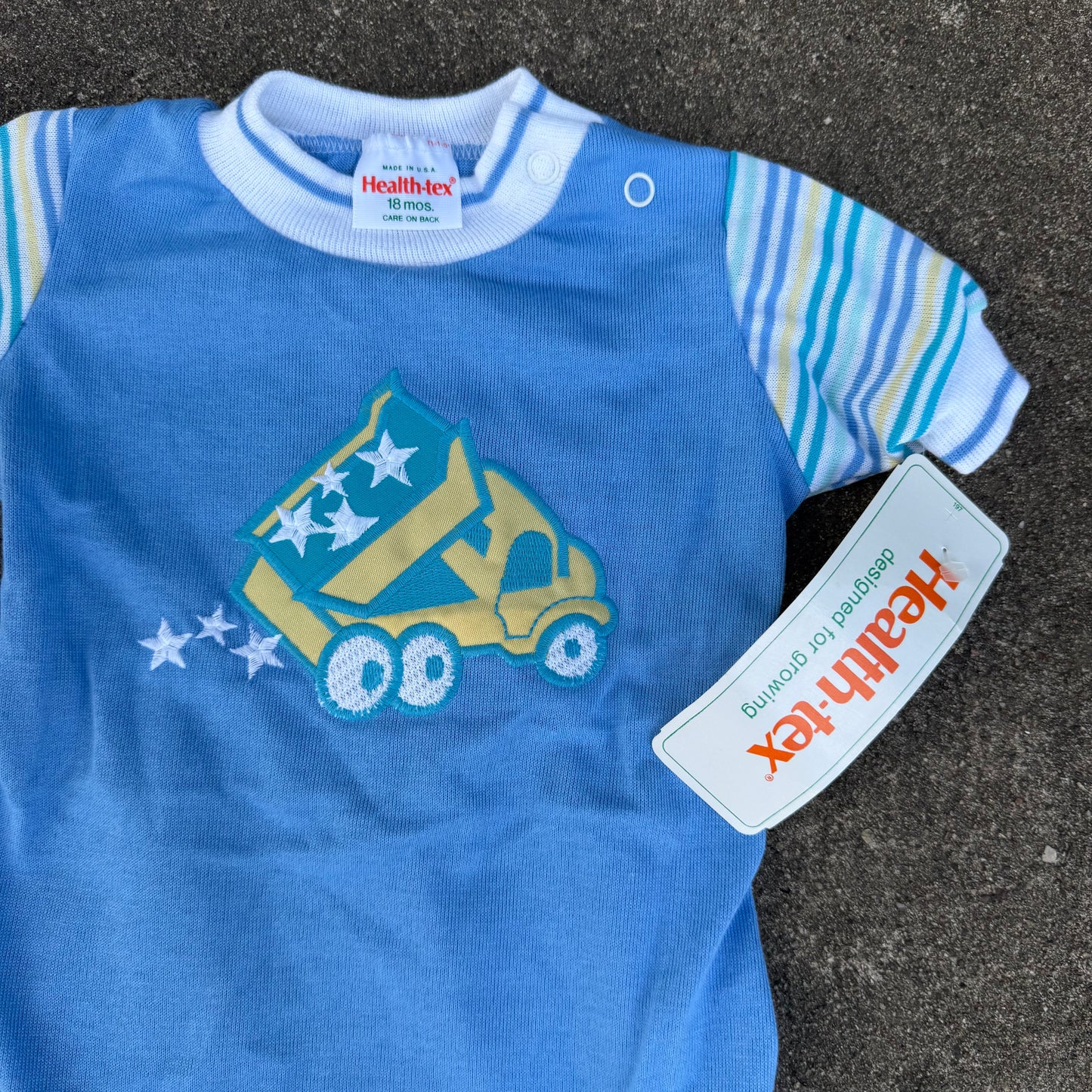 Vintage Health-Tex Dump Truck Romper NWT - 18 Months