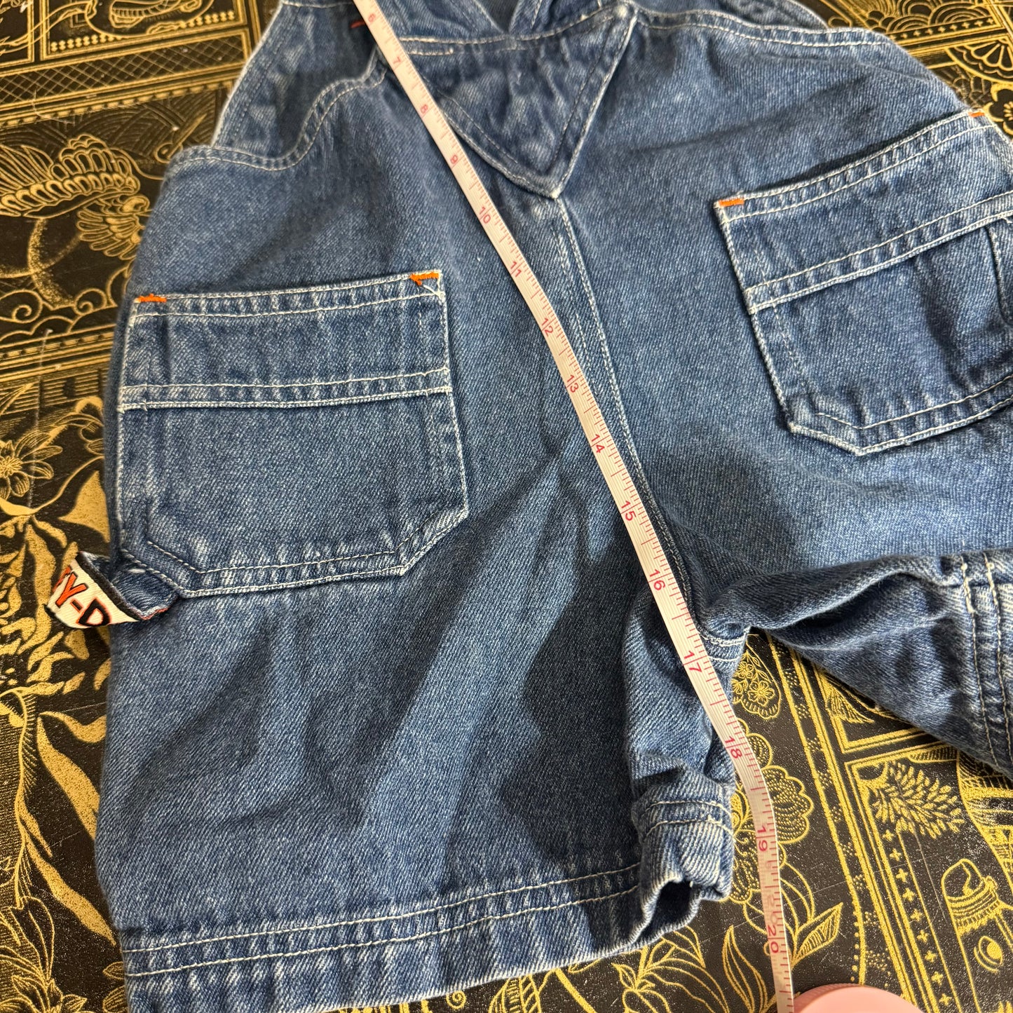 Vintage Harley Davidson Denim Shortalls - 3T