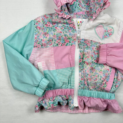 Vintage 1980's Floral Light Weight Jacket - 4T