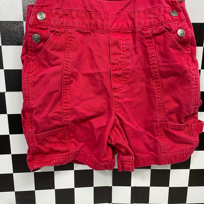 Y2K Polo Red Shortalls - 4T