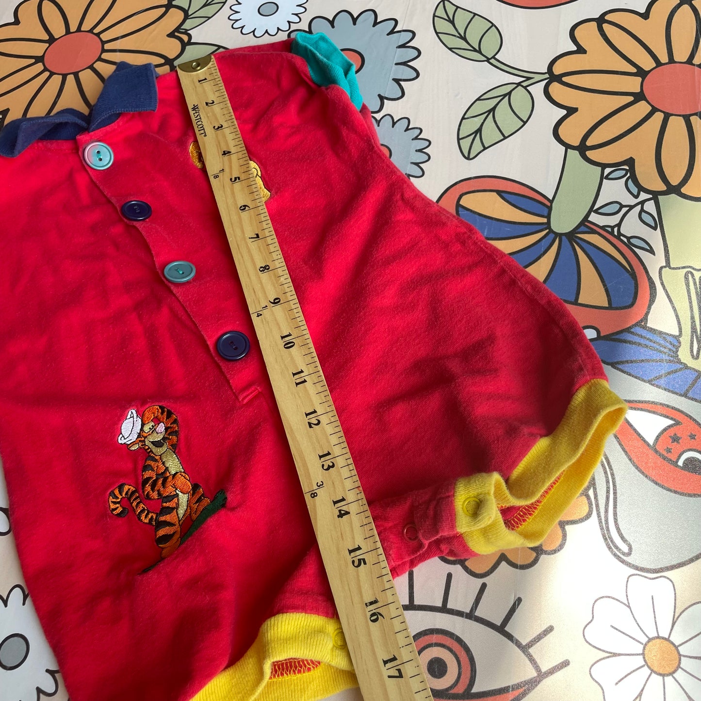 Vintage Winnie the Pooh Color Block Sailor Romper - 12 Months