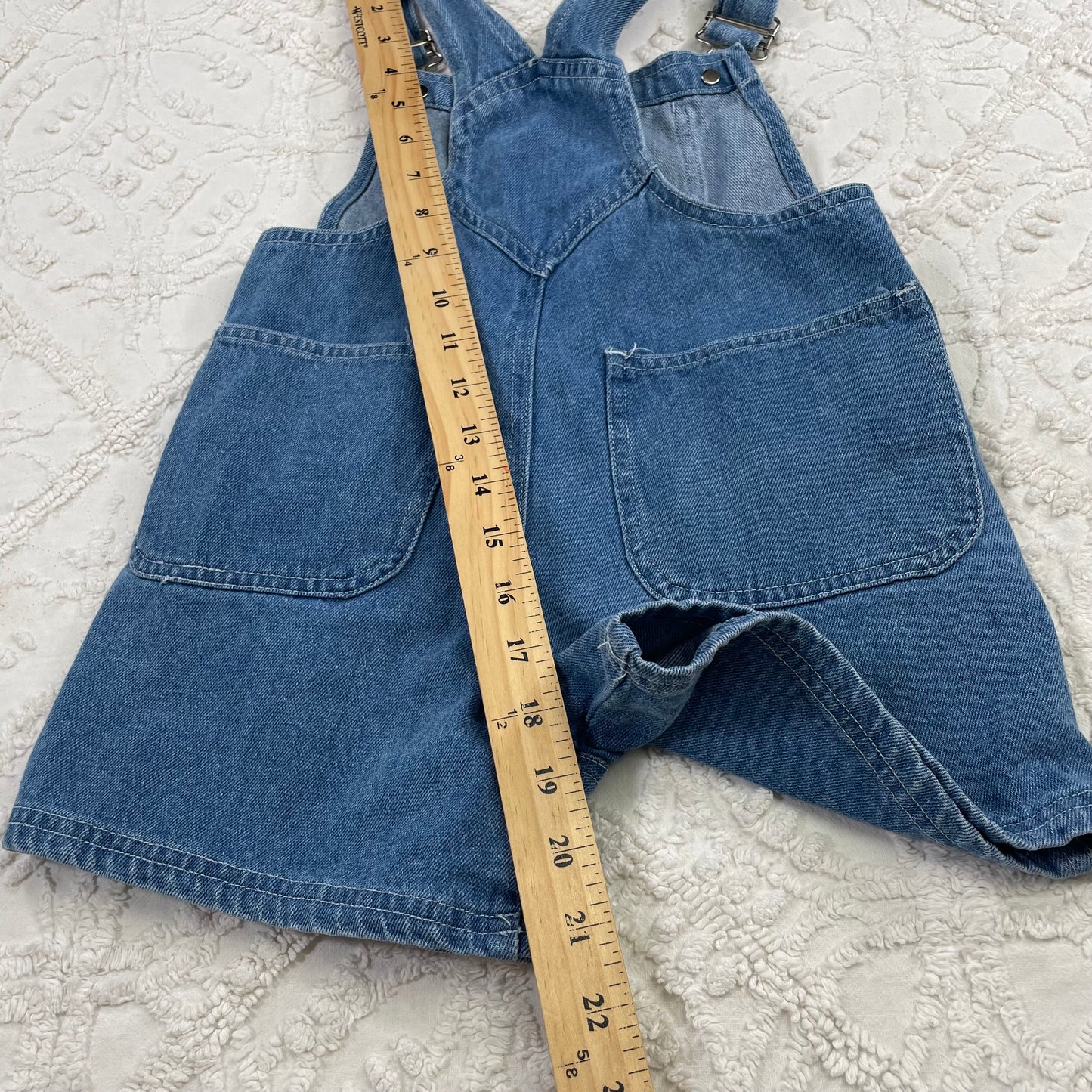 Vintage Denim Floral Shortalls - 5T