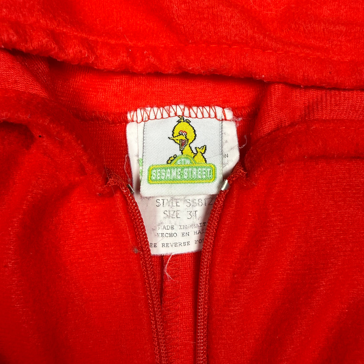 Vintage Elmo Fleece Romper Costume - 2/3T