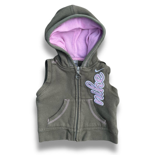 Y2K Nike Zip Up Sleeveless Hoodie - 12M