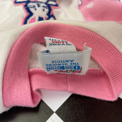 Vintage Oshkosh B'Gosh Bunny Pink Romper - 3/6 Months