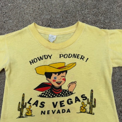 Vintage 1960's "Howdy Podner" Las Vegas T-Shirt - 2T