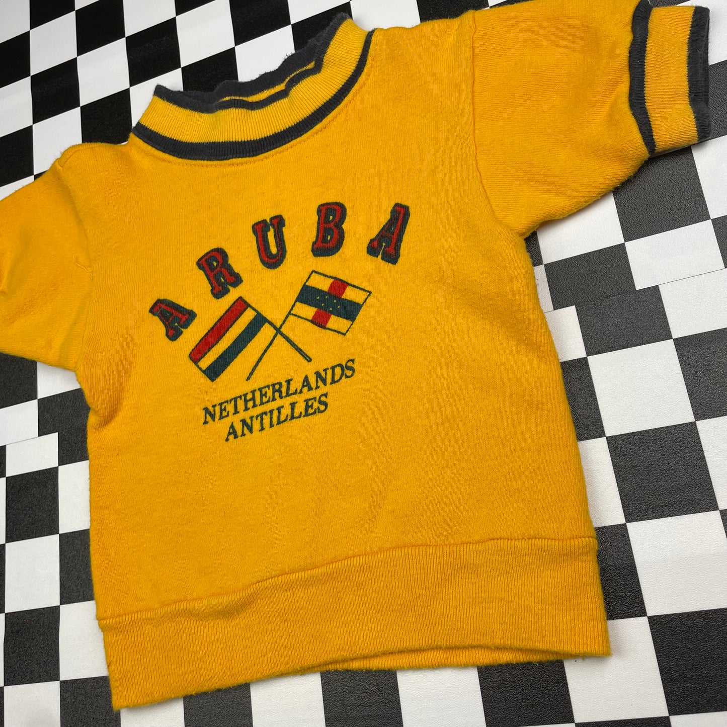 Vintage 1960's Aruba Netherlands Short Sleeved Sweatshirt - 2T