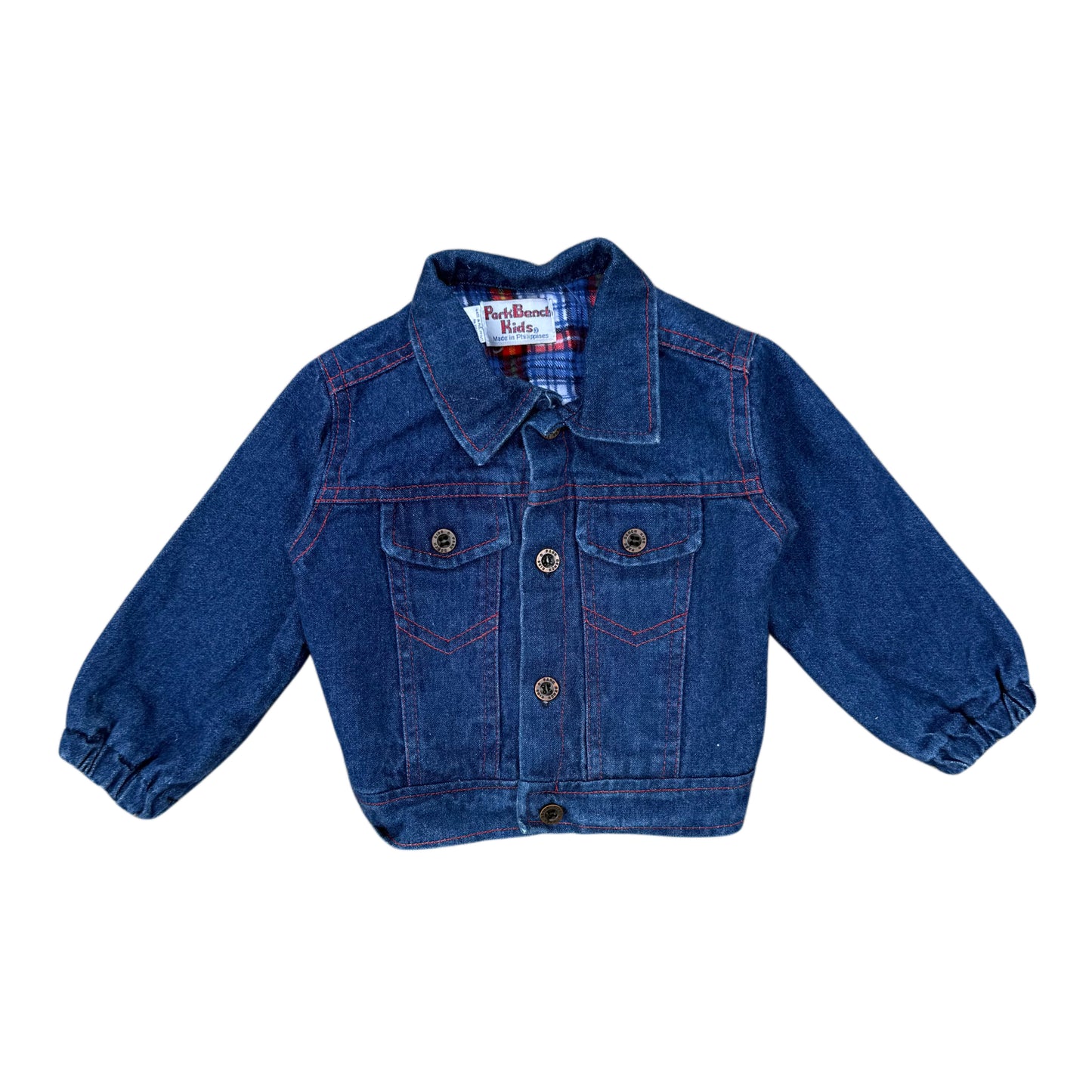 Vintage Park Bench Kids Flannel Lined Denim Jacket - 18 Months