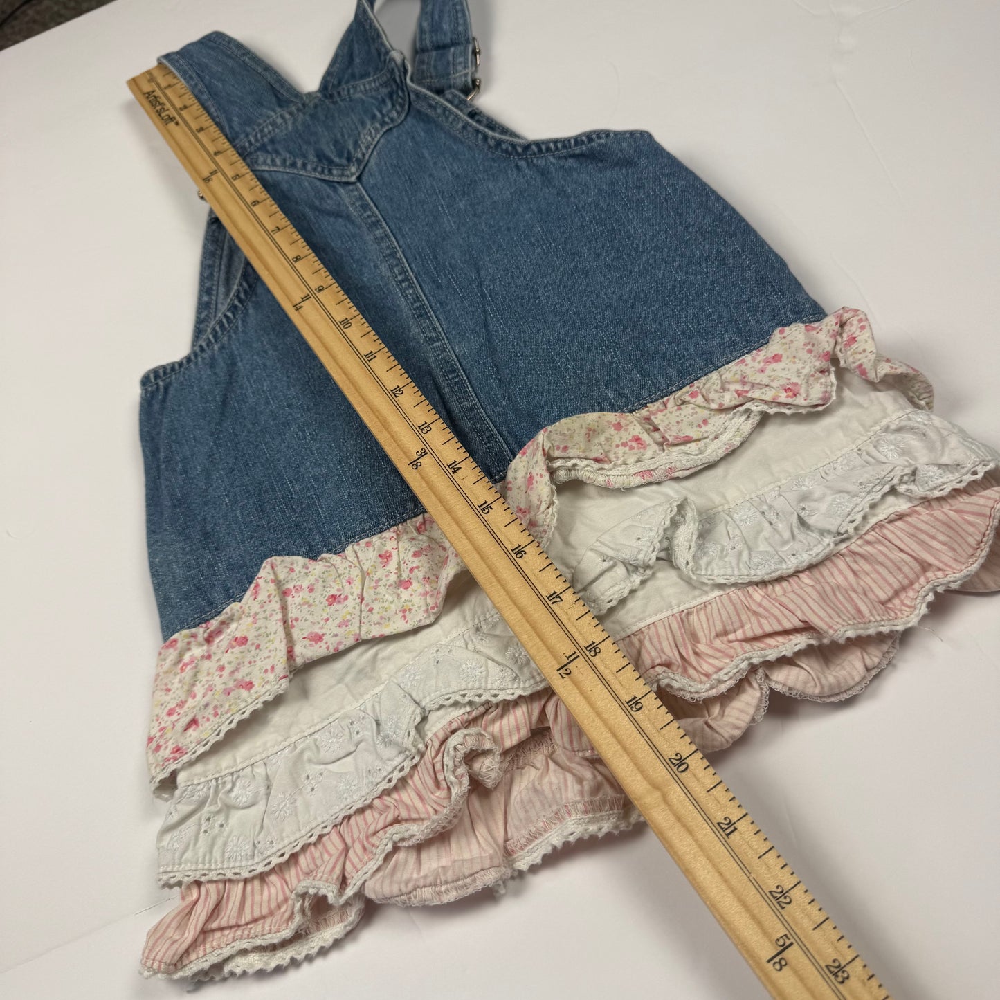 Y2K Floral Denim Dress - 3T