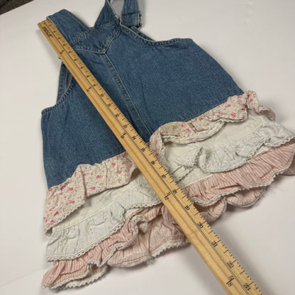 Y2K Floral Denim Dress - 3T
