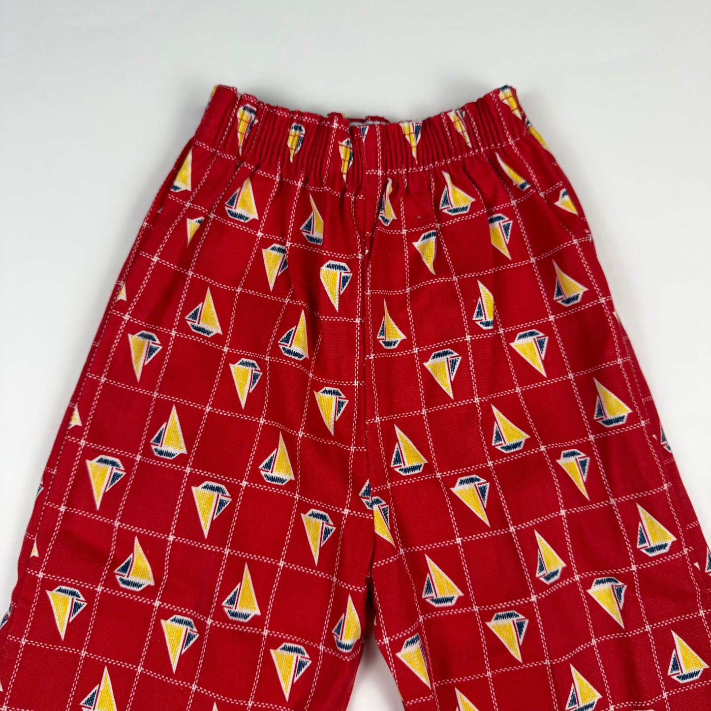 Vintage 1970's Sail Boat Bellbottom Pants - 2T Slim