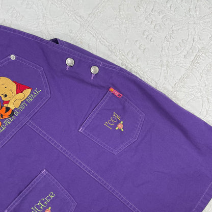 Vintage Winnie the Pooh Purple Overall Dress - Youth Large